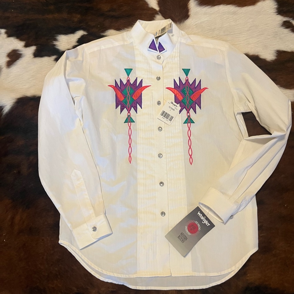 Vintage wrangler tuxedo shirt